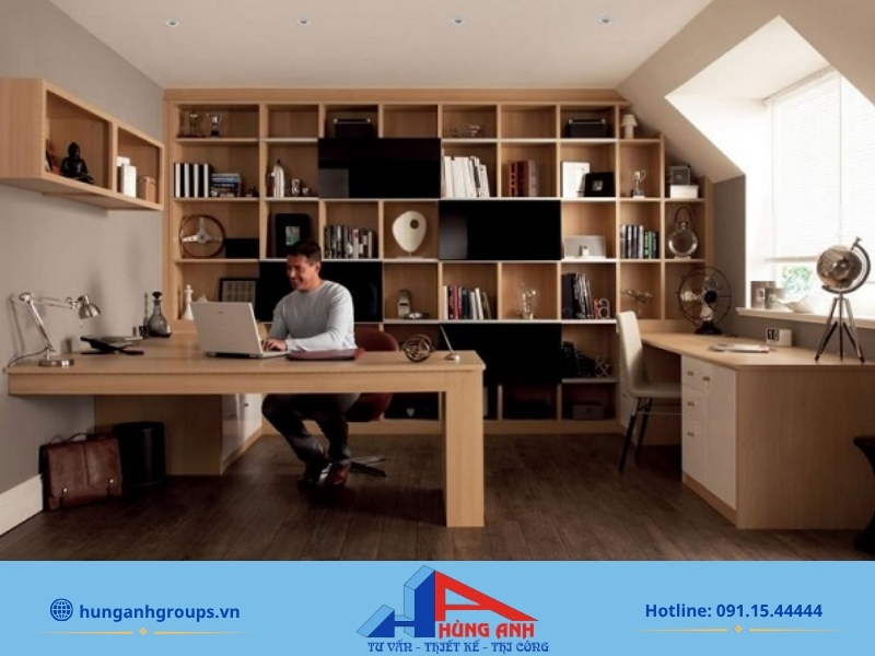 Ứng dụng gỗ MDF lõi xanh chống ẩm trong nội thất nhà 2 tầng