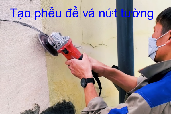 xử lý vết nứt tường kéo dài