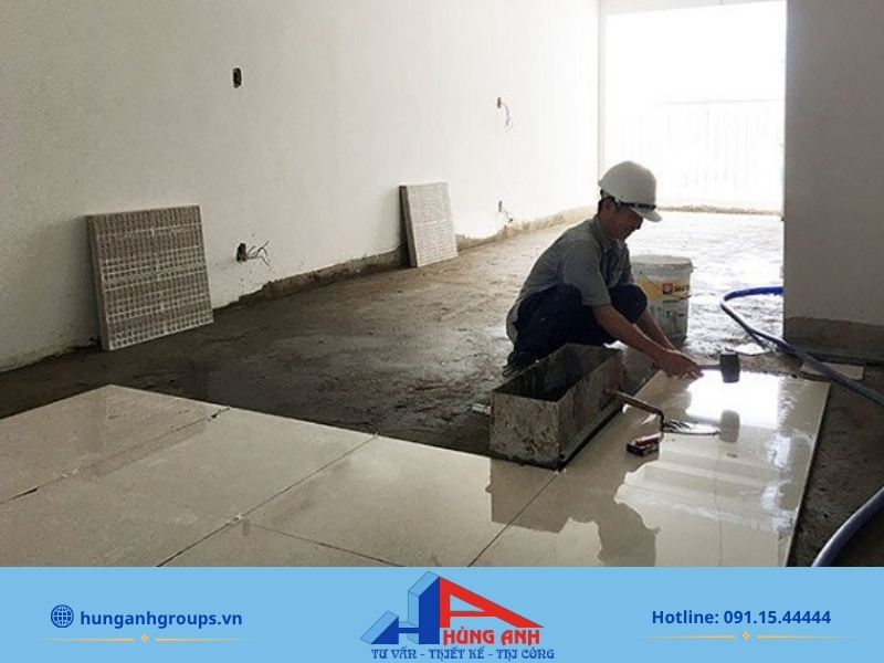 Yêu cầu kỹ thuật ốp lát gạch ảnh hưởng đến chi phí thi công nội thất nhà 2 tầng