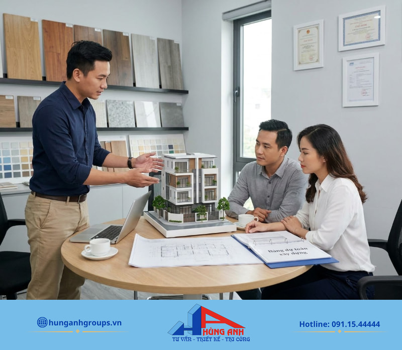 Kỹ sư Hùng Anh Groups lập dự toán vật tư chi tiết và hoàn toàn MIỄN PHÍ.