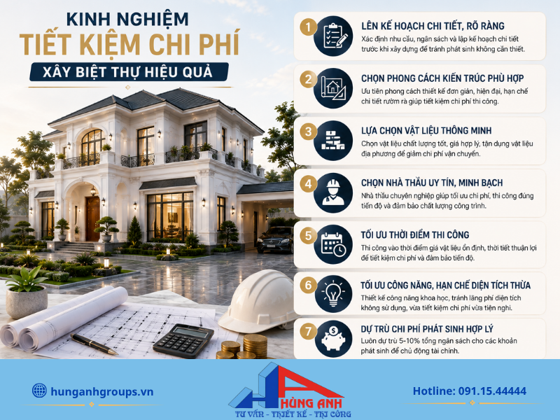Hoàn thiện hồ sơ thiết kế và ưu tiên ngân sách cho phần kết cấu là giải pháp tối ưu để tiết kiệm chi phí xây dựng.