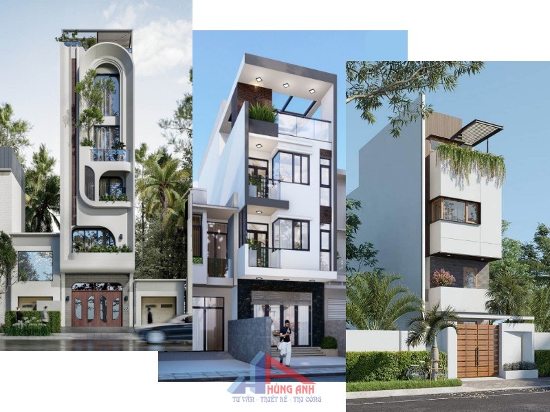 nhà 4 tầng phong cách hiện đại