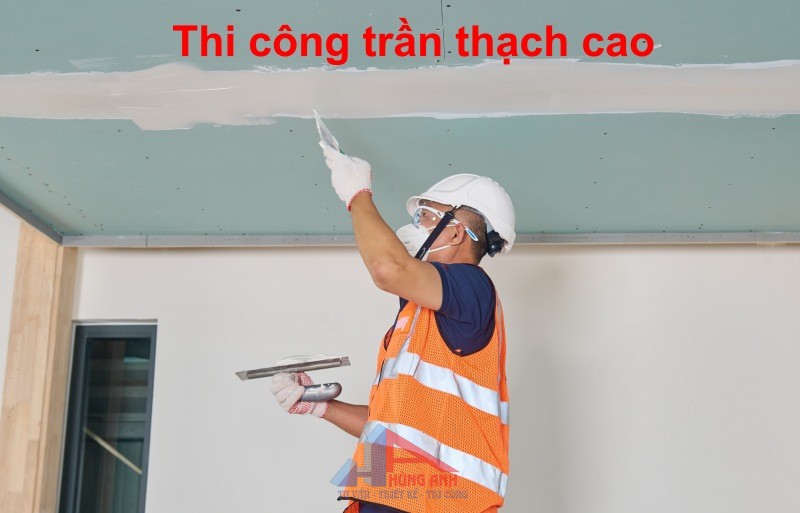 thi công trần thạch cao