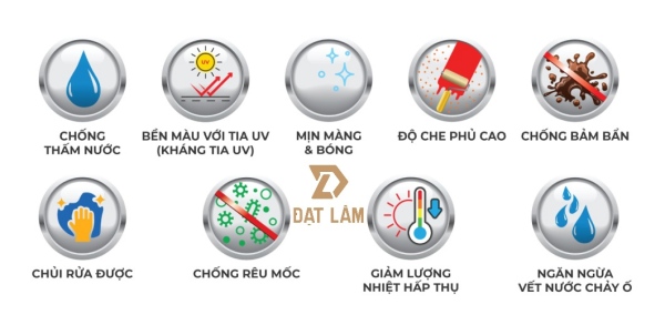 tính năng chính của sơn nhà