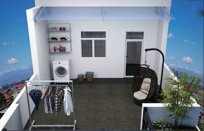 Tầng tum nhà bày trí tum