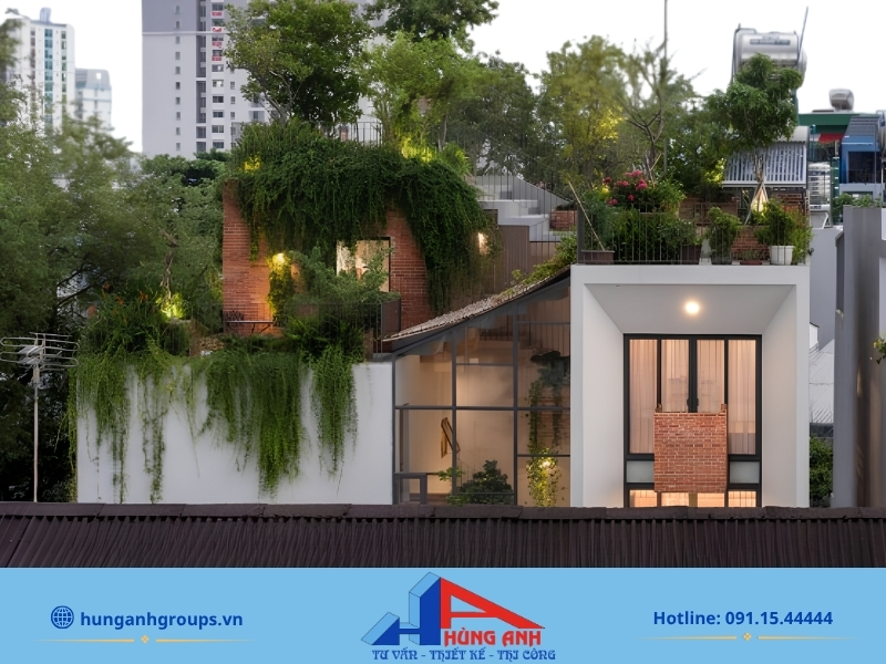 Tum nhà phong cách hiện đại