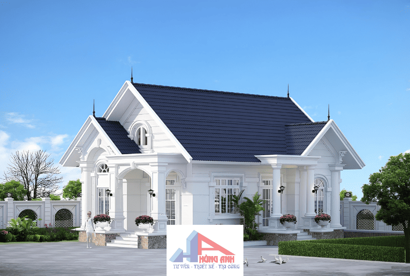 Mẫu biệt thự 1 tầng mái thái đẹp