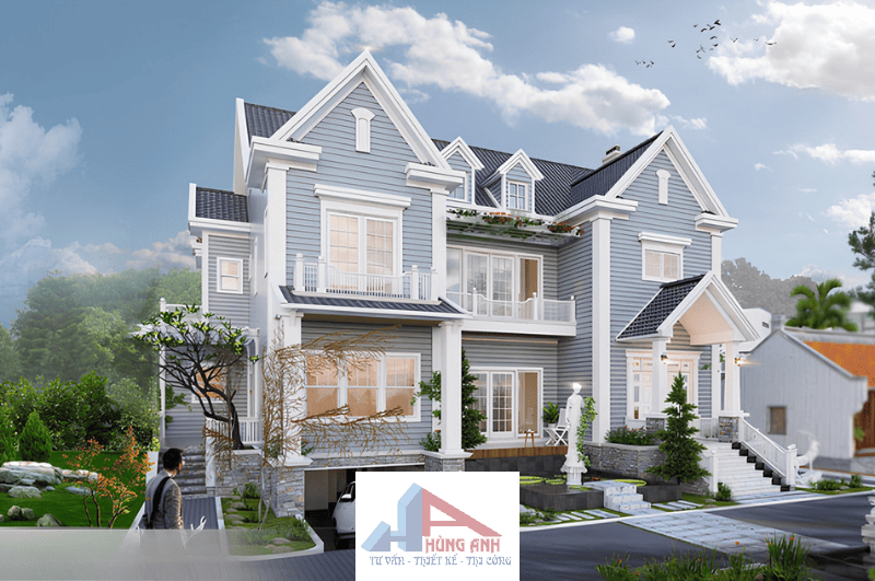 Mẫu biệt thự 2 tầng tân cổ điển đẹp