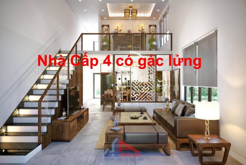 nhà cấp 4 có gác lửng
