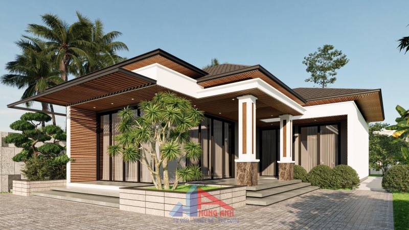 nhà cấp 4 mái nhật
