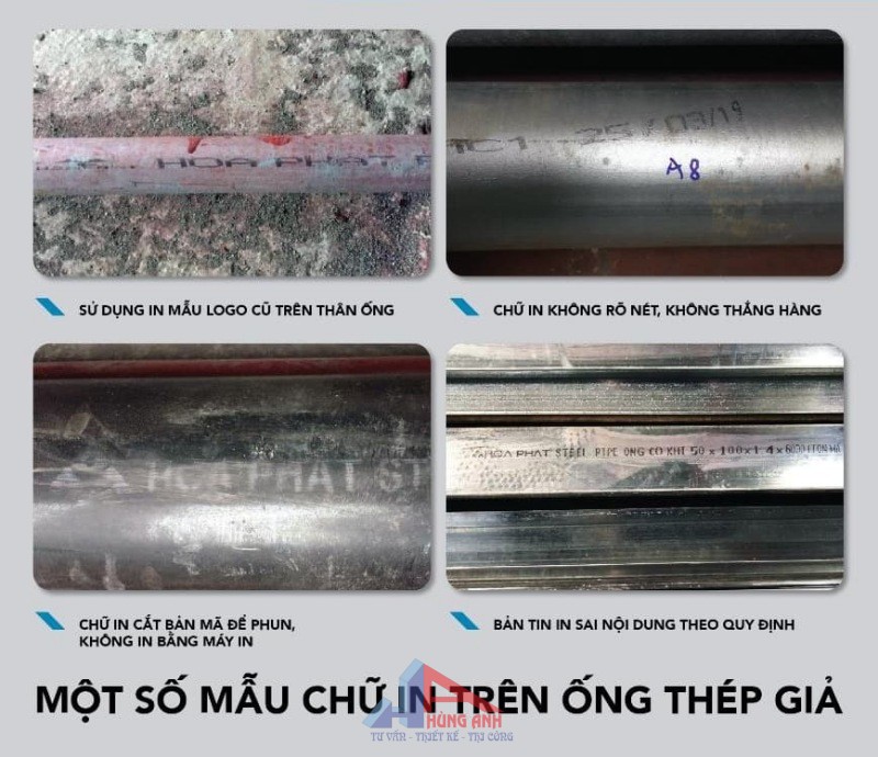 dấu hiệu nhận biết thép hòa phát giả