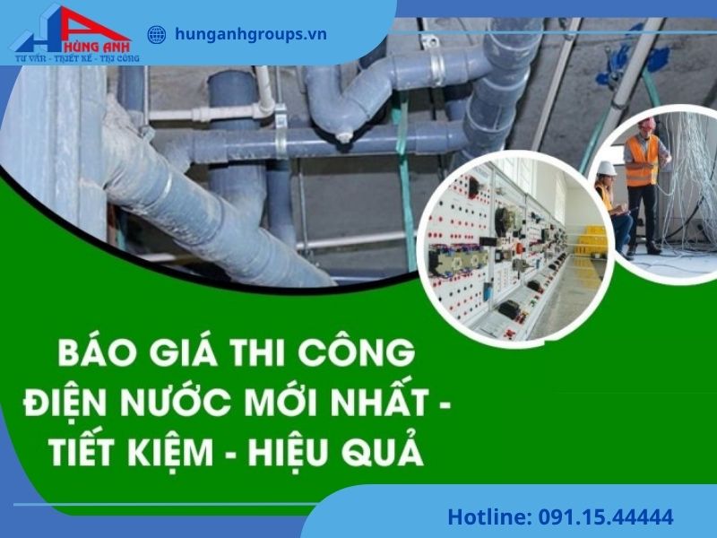 Báo giá thi công lắp đặt điện nước