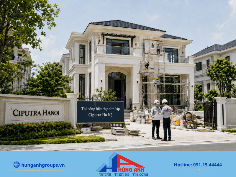 Thực tế dự án biệt thự đơn lập chuẩn "Luxury" tại Ciputra mang đậm dấu ấn cá nhân và sự độc bản của gia chủ.