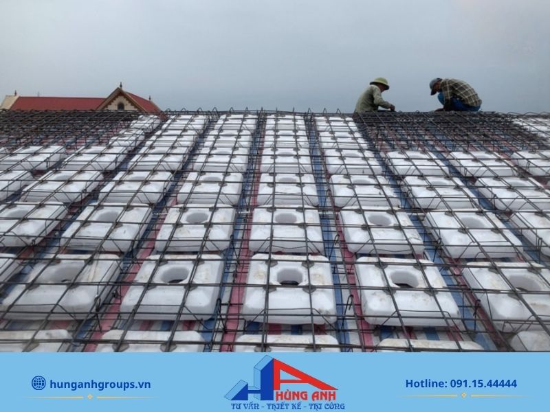 Quá trình thi công hệ mái Thái mái Nhật cho nhà cấp 4 3 phòng ngủ