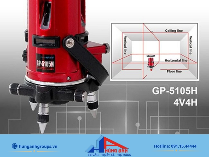 Đo đạc độ nghiêng móng bằng máy laser chuyên dụng