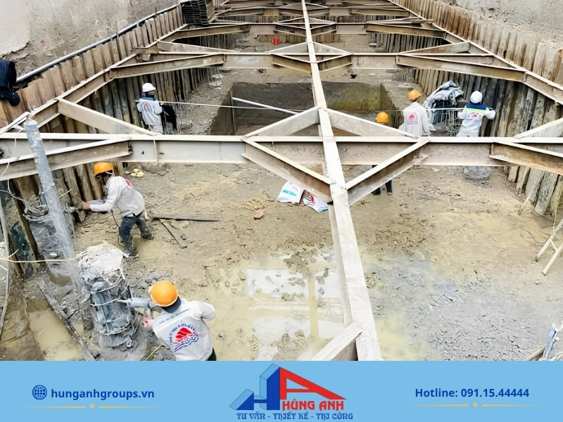Hệ thống chống văng bằng thanh thép hình chịu lực chuyên dụng