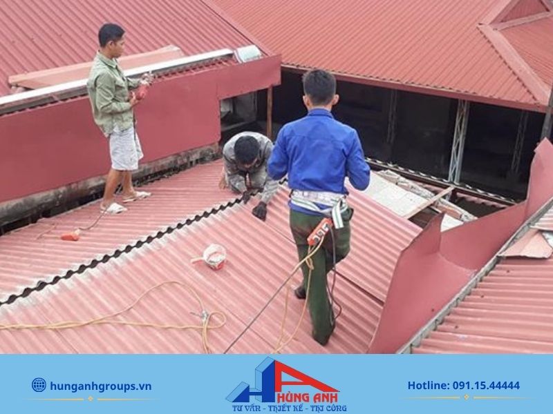 Quy trình sửa chữa mái tôn bị đột chi tiết