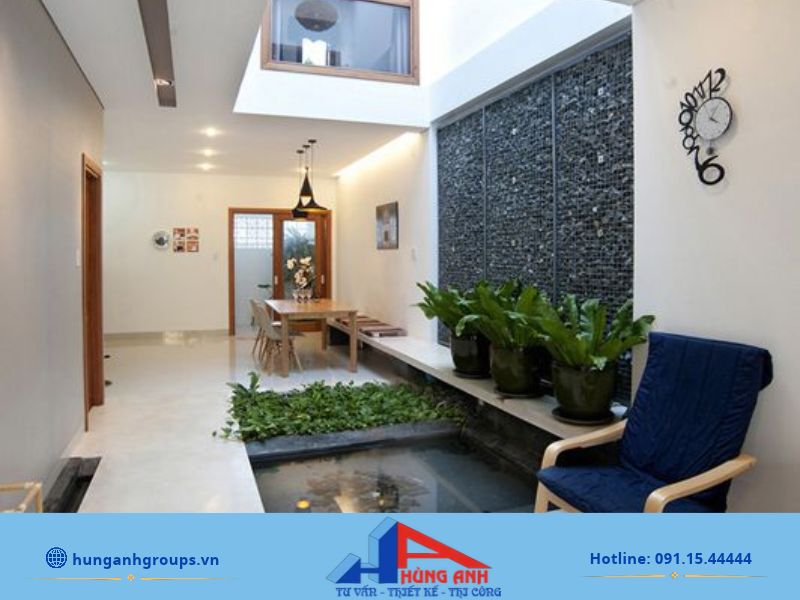 Báo giá chi phi xây biệt thự mini trọn gói mới nhất Tạo ra ánh sáng từ nhiên từ giếng trời cho biệt thự mini