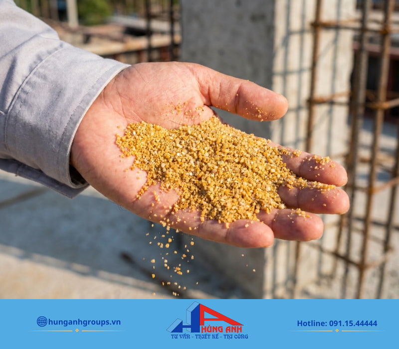 Cát bê tông đạt chuẩn cần có hạt thô và sạch bùn sét để bảo đảm cường độ chịu lực.