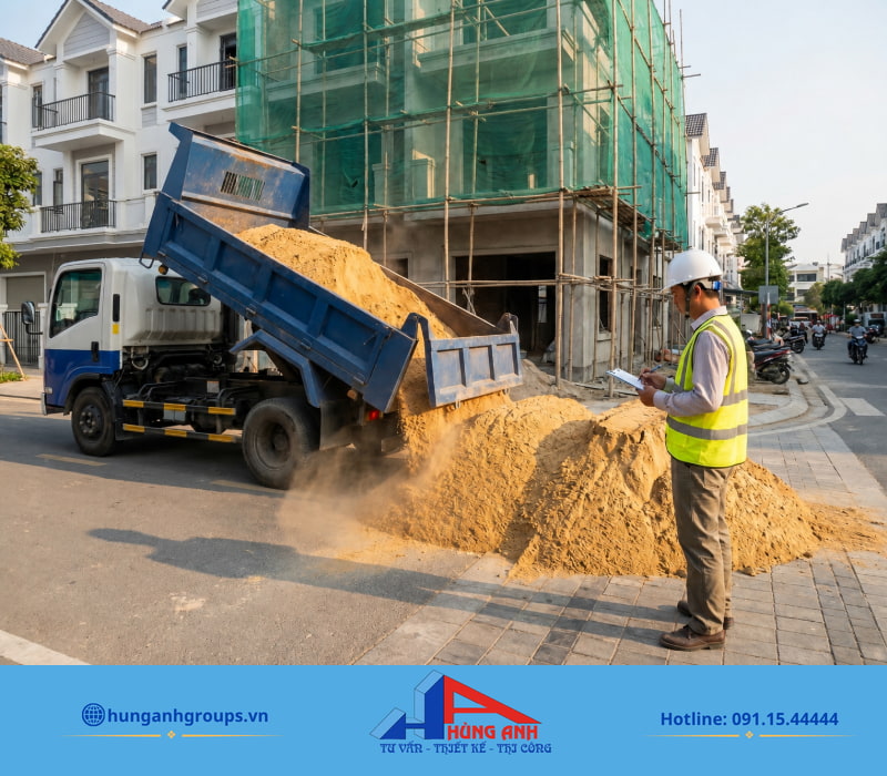 So sánh trực quan cỡ hạt giúp chọn đúng loại cát cho san lấp, xây trát hoặc đổ bê tông.