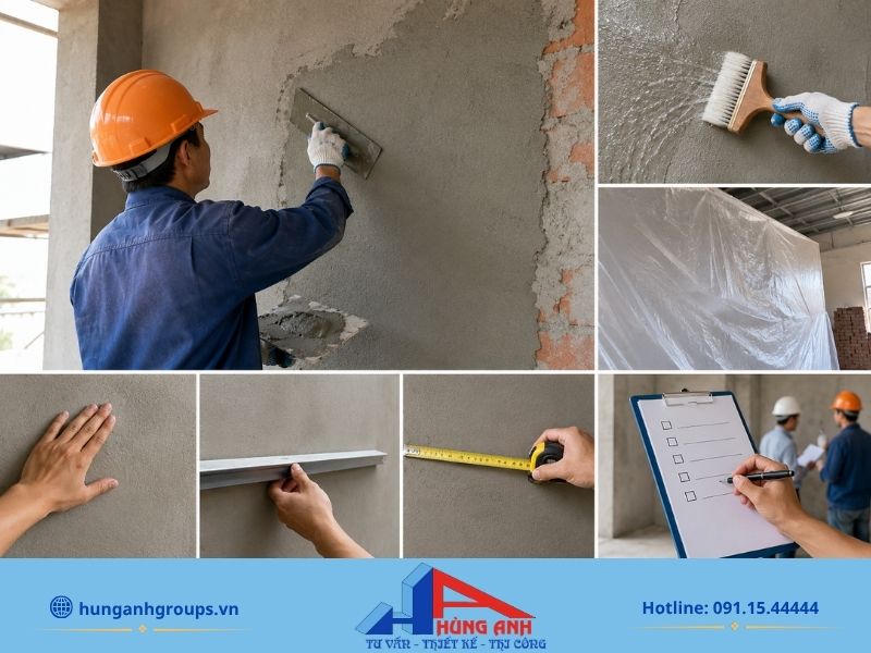 Đơn giá trát tường theo m2 giá hân công tô trát tường trọn gói bao duong va nghiem thu lop trat