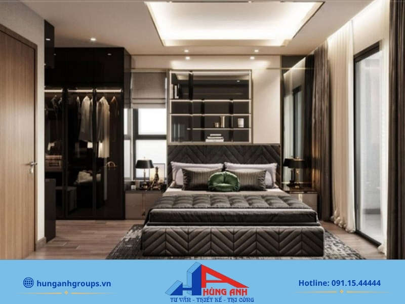 Thiết kế phòng ngủ chung cư đẹp & hiện đại Hùng Anh Groups cam kết cải tạo phòng ngủ chung cư đảm bảo an toàn tuyệt đối cho kết cấu chịu lực.
