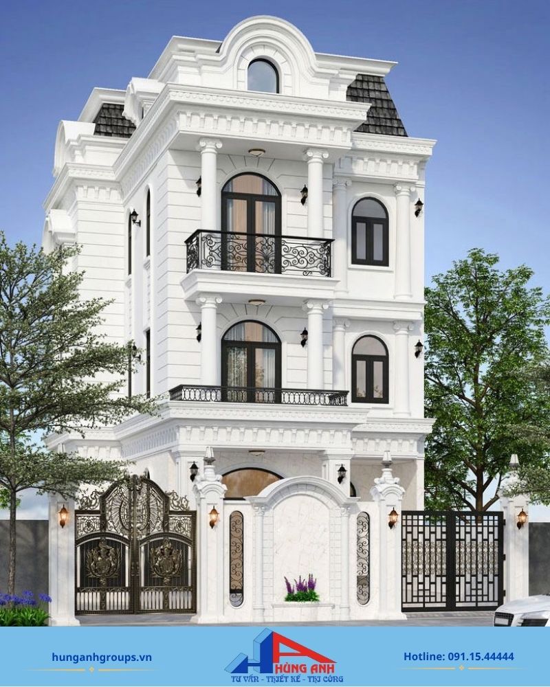 188+ Mẫu thiết kế biệt thự đẹp, đẳng cấp kèm báo giá chi tiết 2026 Biệt thự 3 tầng kết hợp không gian xanh tạo cảm giác thoáng mát.