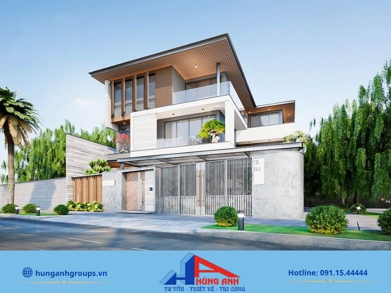 188+ Mẫu thiết kế biệt thự đẹp, đẳng cấp kèm báo giá chi tiết 2026 Biệt thự mái bằng 3 tầng gây ấn tượng bởi hình khối kiến trúc mạnh mẽ và mặt tiền tinh tế.