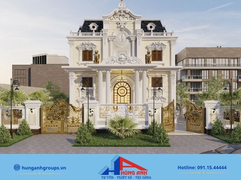 188+ Mẫu thiết kế biệt thự đẹp, đẳng cấp kèm báo giá chi tiết 2026 Mẫu biệt thự tân cổ điển 2 tầng có không gian sống rộng rãi, tiện nghi.