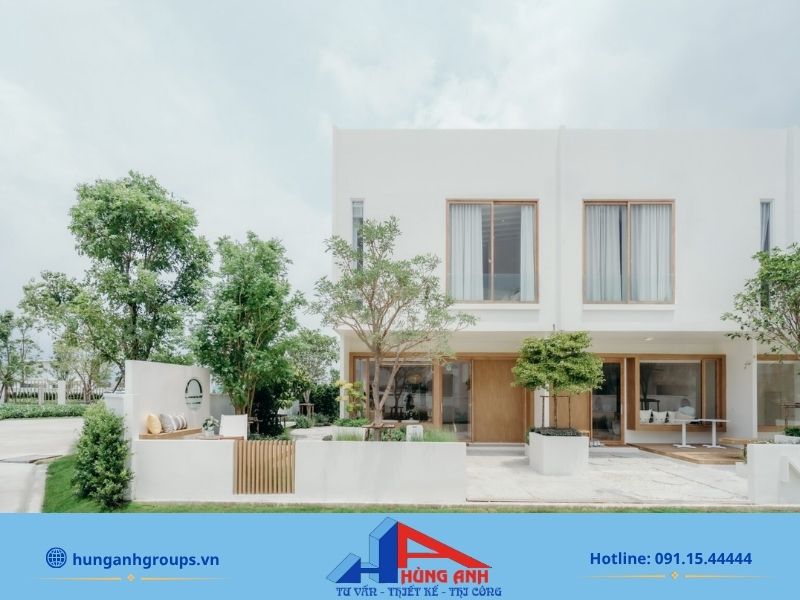 Nhà phố 2 tầng tối giản với đường nét kiến trúc tinh gọn