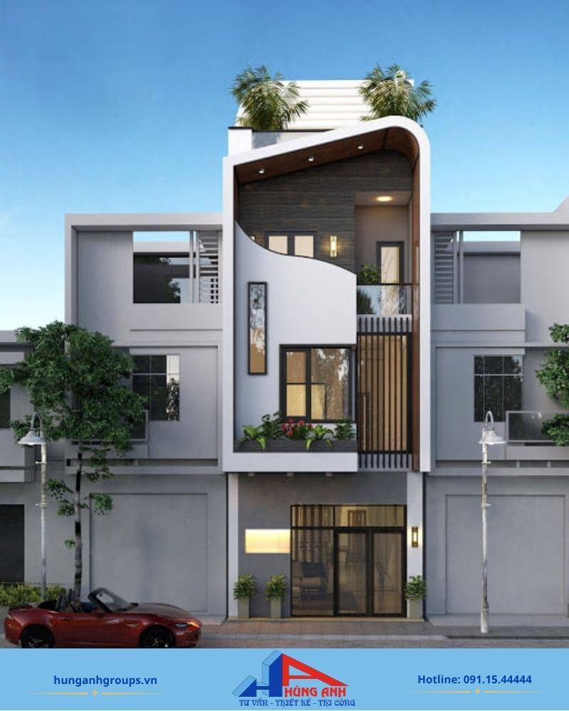 Chi phí xây nhà 3 tầng trọn gói và cách tính tưng hạng mục Mẫu nhà ống 3 tầng lệch tầng hiện đại, tối ưu diện tích