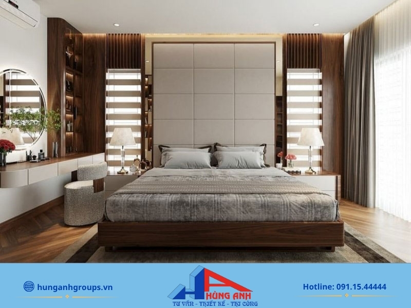 Thiết kế phòng ngủ chung cư đẹp & hiện đại Mẫu thiết kế phòng ngủ nhà chung cư 15m2 phong cách hiện đại tối ưu công năng