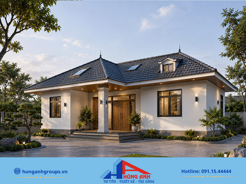 Ưu nhược điểm của thiết kế nhà cấp 4 mái Nhật từ 60 -120m2 Nhà cấp 4 mái Nhật có gác lửng