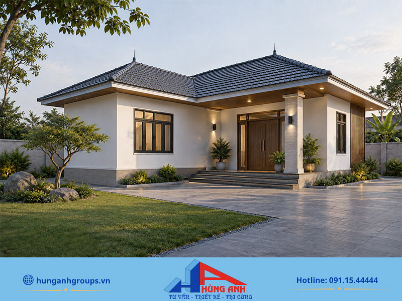 Ưu nhược điểm của thiết kế nhà cấp 4 mái Nhật từ 60 -120m2 Thiết kế nhà cấp 4 mái Nhật hình chữ L