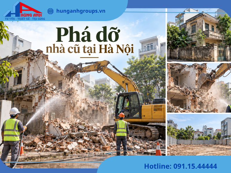 phá dỡ nhà cũ tại hà nội
