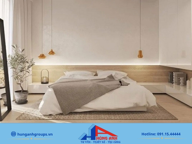 Thiết kế phòng ngủ chung cư đẹp & hiện đại Phòng ngủ tối giản Minimalism thanh lịch, gọn gàng