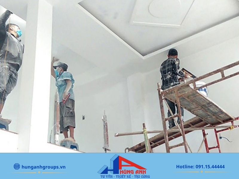 Khắc phục nhược điểm kỵ nước bằng cách sử dụng tấm thạch cao chuyên dụng lõi xanh.