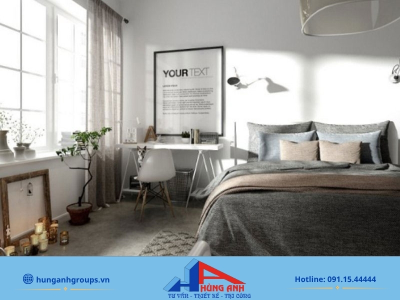 Thiết kế phòng ngủ chung cư đẹp & hiện đại Thiết kế phòng ngủ Scandinavian ngập ánh sáng tự nhiên