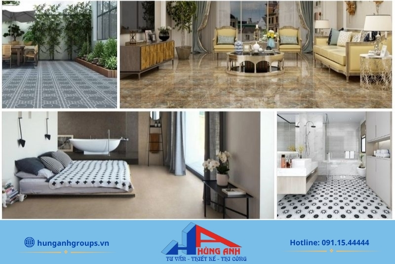 Tư vấn chọn gạch lát nền phù hợp công năng phòng khách phòng ngủ nhà tắm
