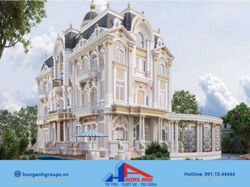 Mẫu thiết kế biệt thự 3 tầng đẹp sang trọng, hiện đại Mẫu thiết kế biệt thự cổ điển 3 tầng