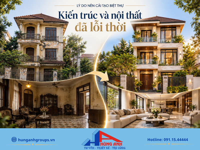 Không gian nội thất và kiến trúc cũ kỹ, thiếu sáng cần được thiết kế lại để mang đến diện mạo sang trọng, thông thoáng hơn.