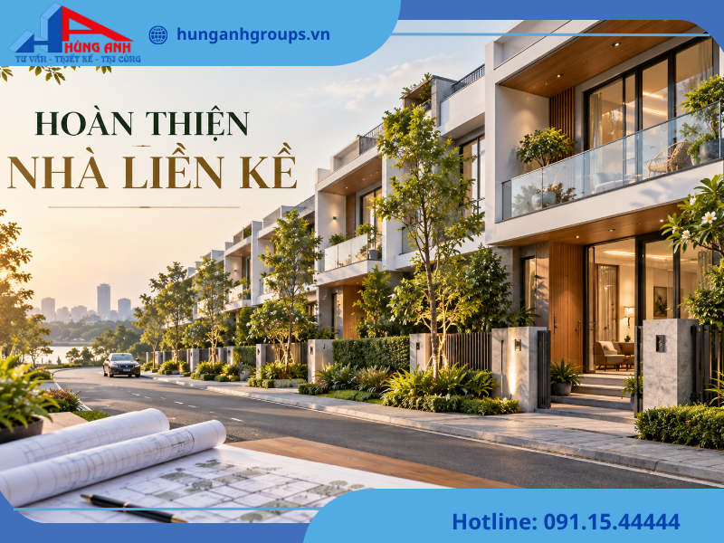 hoàn thiện nhà liền kề