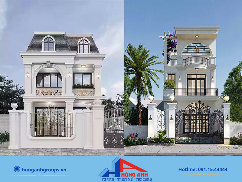 Nhà 2 tầng phong cách tân cổ điển