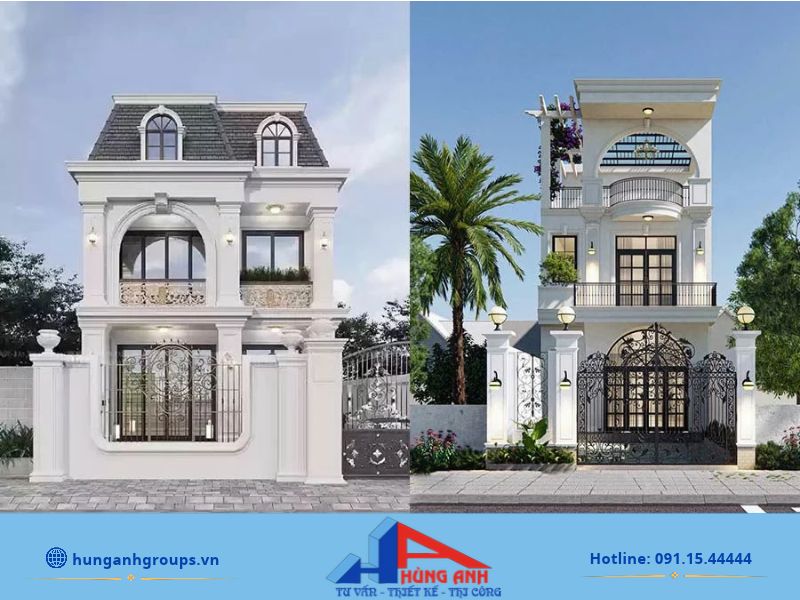 Mẫu nhà tân cổ điển 2 tầng