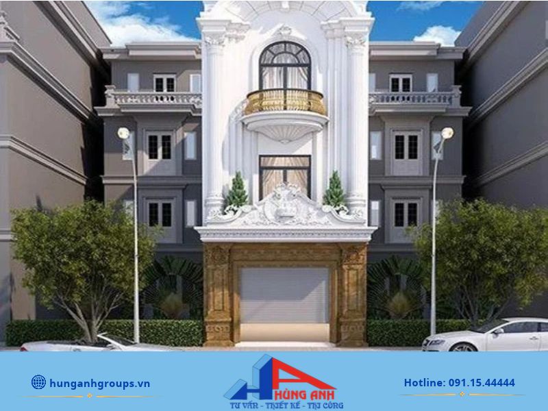 Mẫu biệt thự nhà ống tân cổ điển