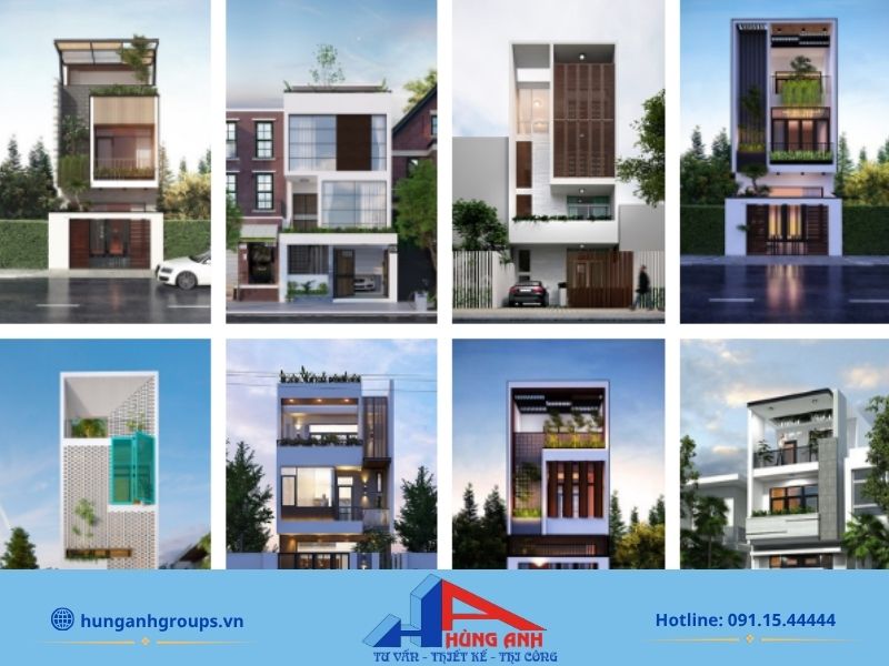 Tổng hợp các mẫu nhà 3 tầng đẹp, hiện đại phù hợp với bảng dự toán chi phí xây nhà 3 tầng trọn gói tại Hùng Anh Groups