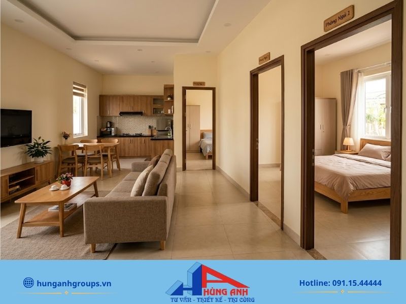Xây nhà cấp 4 trọn gói 200 triệu đẹp và tối ưu chi phí img mau nha cap 4 2–3 phong